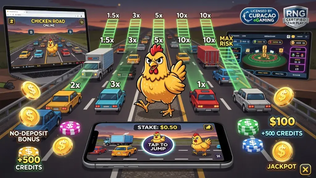 Chicken Crossing Road: How to Play "Chicken Road" Mobile & Online Arcade Games, Bonuses, and No-Deposit Offers